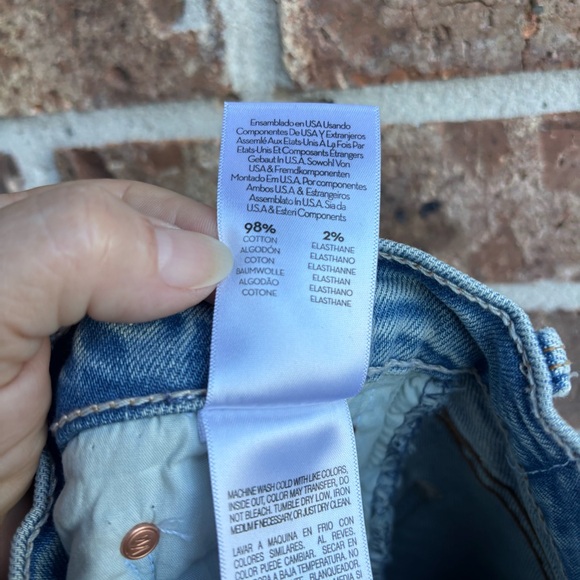 MOTHER superior high waisted rider skimp Classic Blue Distressed Women Jeans - Picture 10 of 10